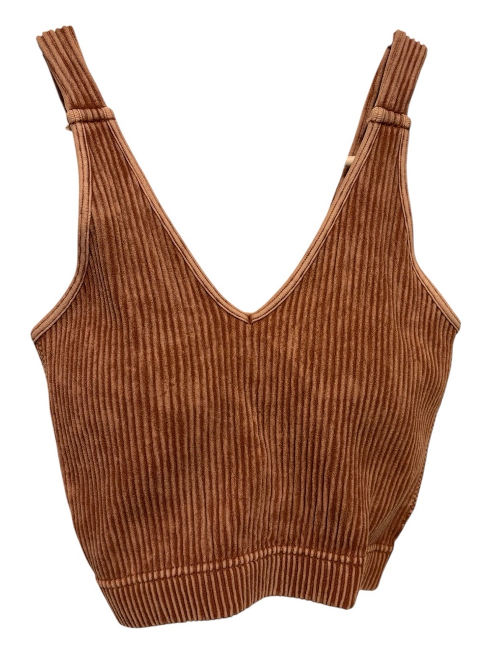 Brand New Zenana Ribbed Brami Crop Top S/M